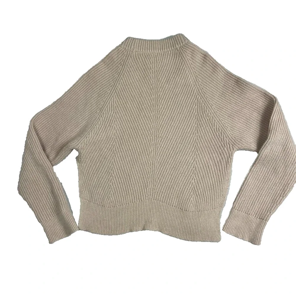 AllSaints Sweater Womens Small Sylvie Crewneck in Nude Pink Chunky Wool Cashmere